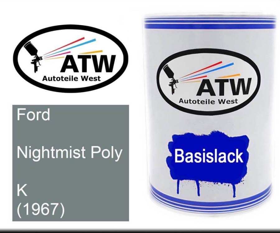 Ford, Nightmist Poly, K (1967): 500ml Lackdose, von ATW Autoteile West.